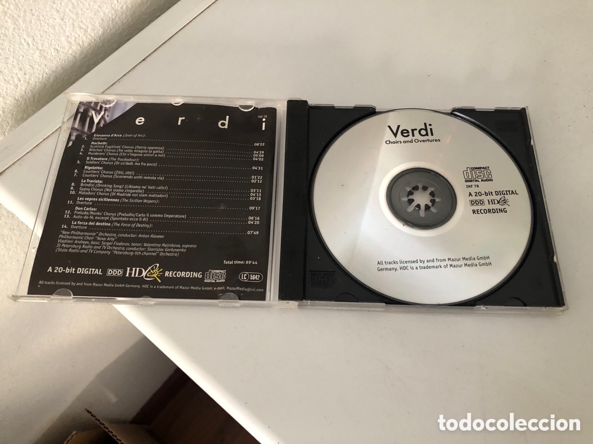 CDs de m&uacute;sica: Verdi Choirs And Overtures Cd - Foto 2