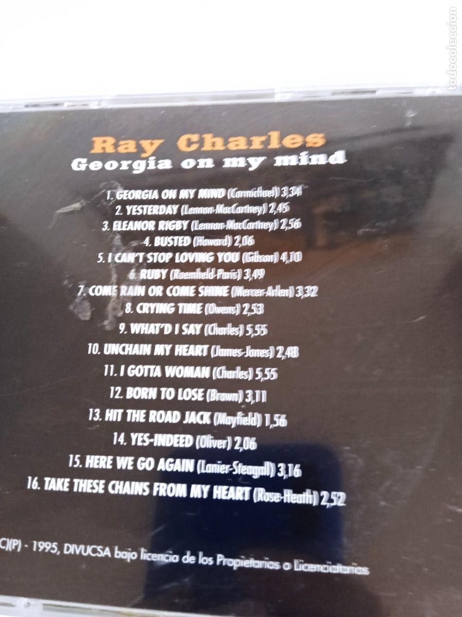 CDs de m&uacute;sica: RAY CHARLES Georgia on my mind - Foto 3