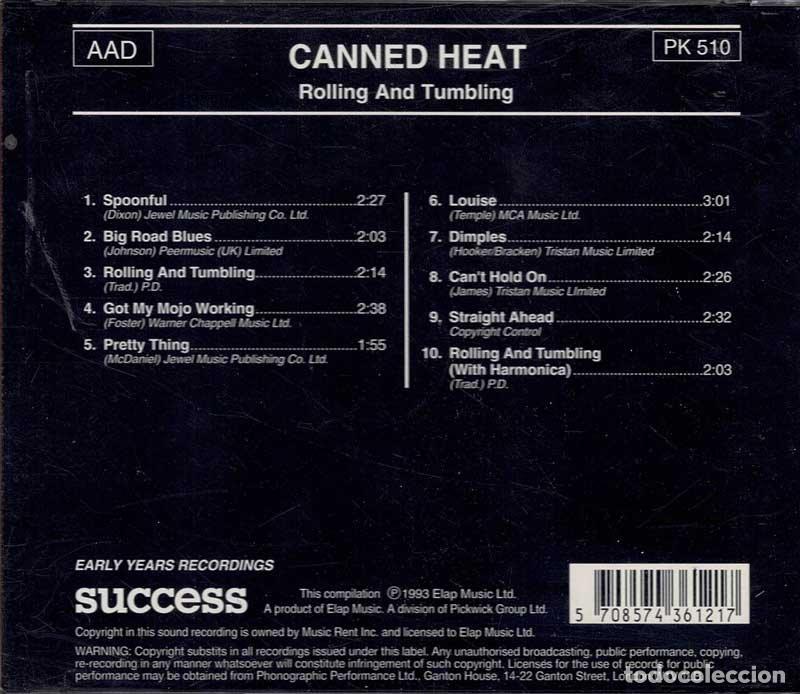 CDs de m&uacute;sica: Canned Heat - Rolling And Tumbling. CD - Foto 2