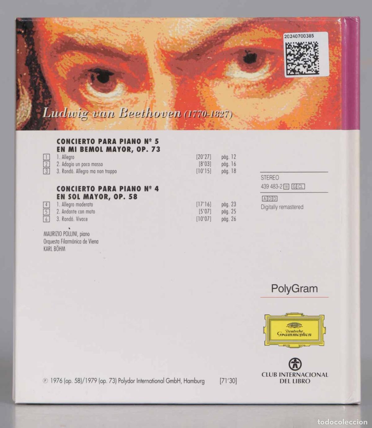 CDs de m&uacute;sica: CD. BEETHOVEN. OP. 73 OP 58. BOHM - Foto 2