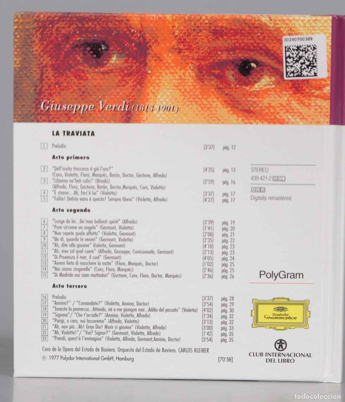 CDs de m&uacute;sica: CD. VERDI. LA TRAVIATA. KLEIBER - Foto 2