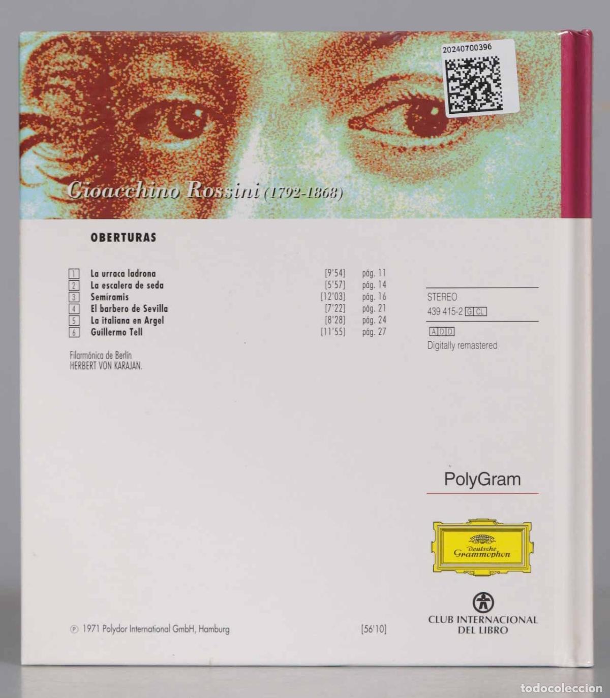 CDs de m&uacute;sica: CD. ROSSINI OBERTURAR. KARAJAN - Foto 2