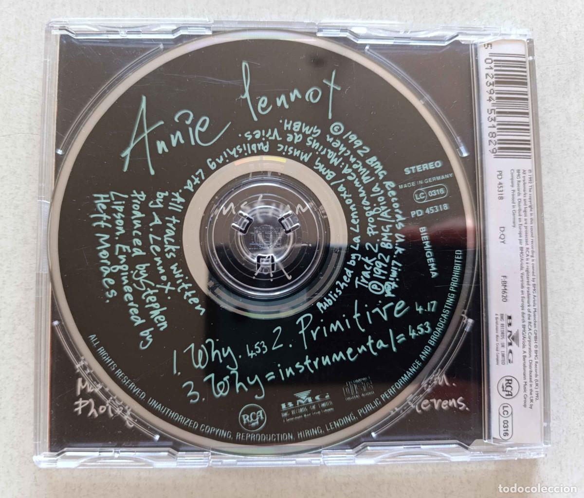 CDs de m&uacute;sica: ANNIE LENNOX Why CD Single 1992 Instrumental Primitive Diva - Foto 2