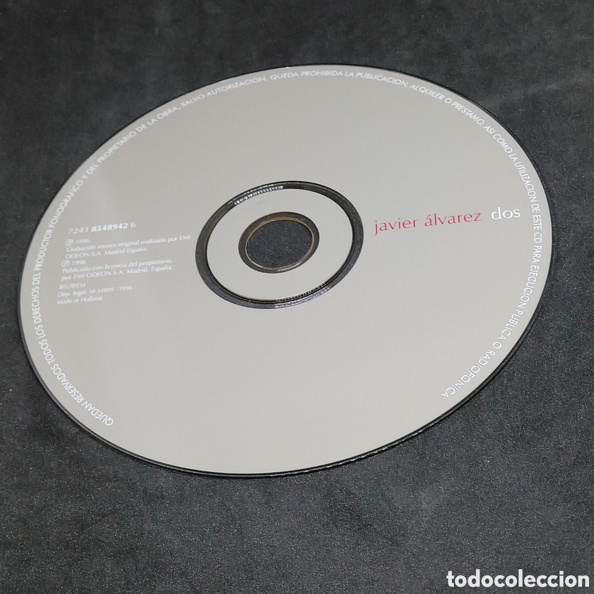 CDs de m&uacute;sica: JAVIER ALVAREZ - DOS - CD - 1996 - DISCO VERIFICADO - 2 - Foto 5