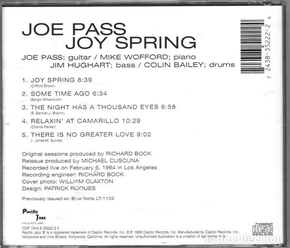 CDs de m&uacute;sica: Joe Pass &ndash; Joy Spring - Foto 2