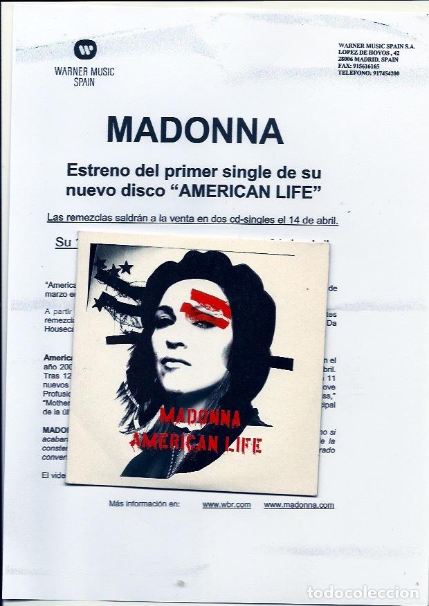 CDs de m&uacute;sica: MADONNA. American life. (cd single 2003) - Foto 1