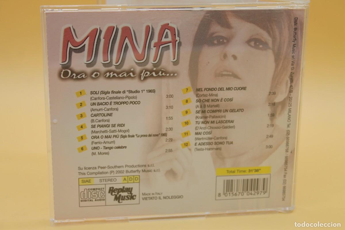 CDs de m&uacute;sica: MINA ORA O MAI PIU CD - Foto 3