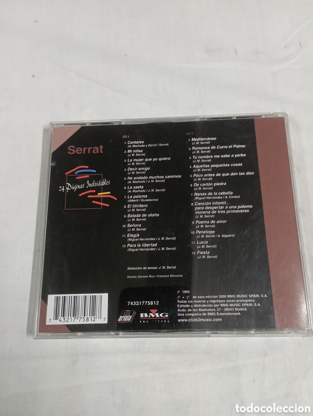 CDs de m&uacute;sica: Serrat 24 p&aacute;ginas inolvidables - Foto 2
