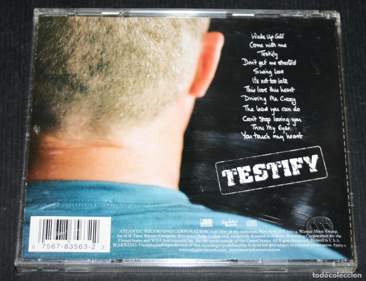CDs de m&uacute;sica: CD - PHIL COLLINS - TESTIFY - ATLANTIC RECORDS, 2002 - Foto 2