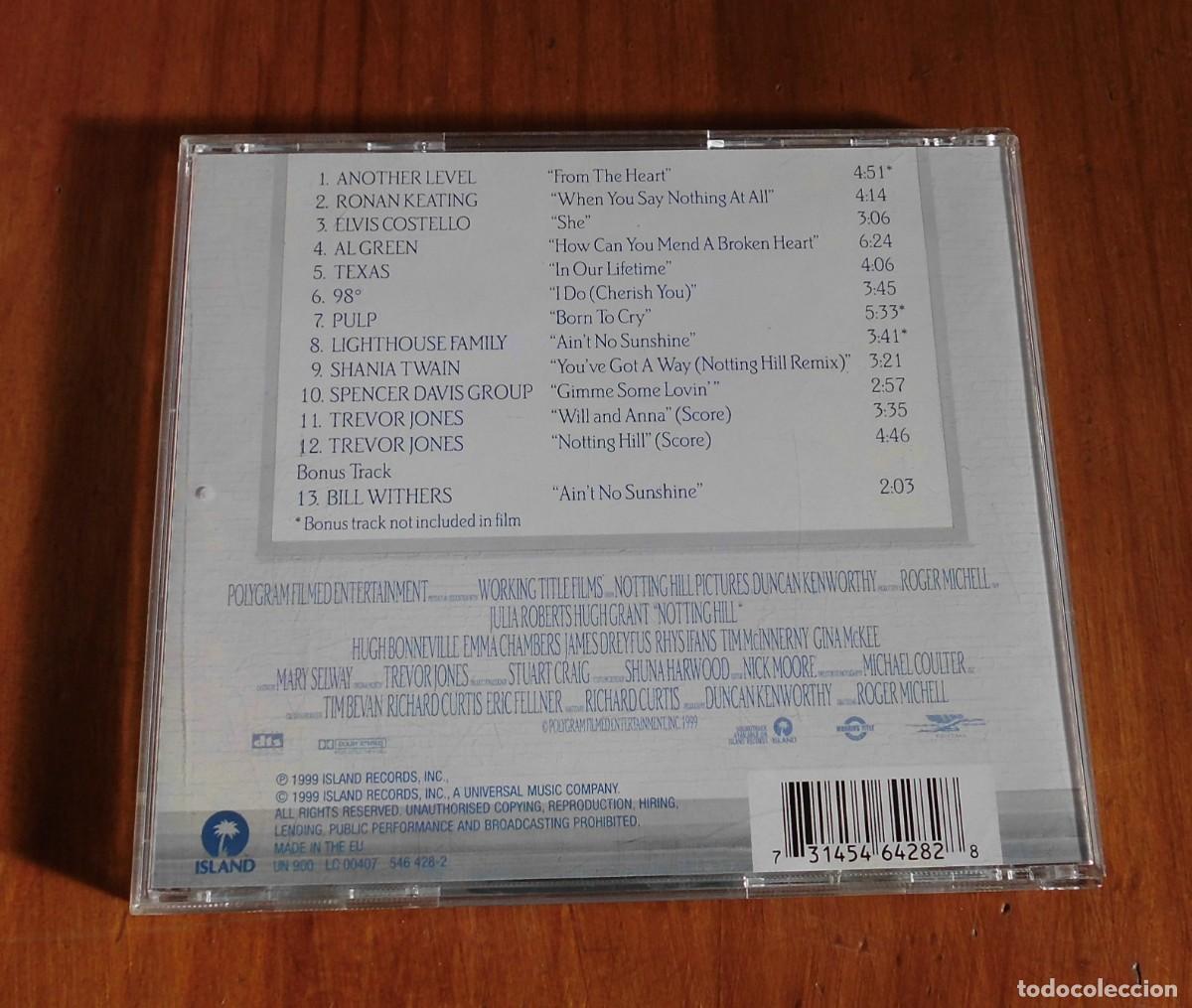 CDs de m&uacute;sica: CD- BANDA SONORA- NOTTING HILL - Foto 2