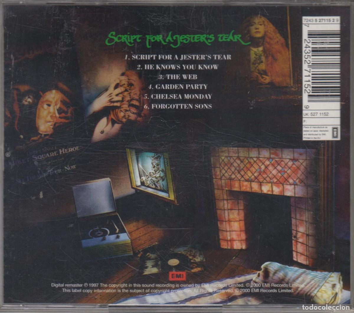 CDs de m&uacute;sica: Marillion cd Script For A Jesters Tear 2000 Europe - Foto 2