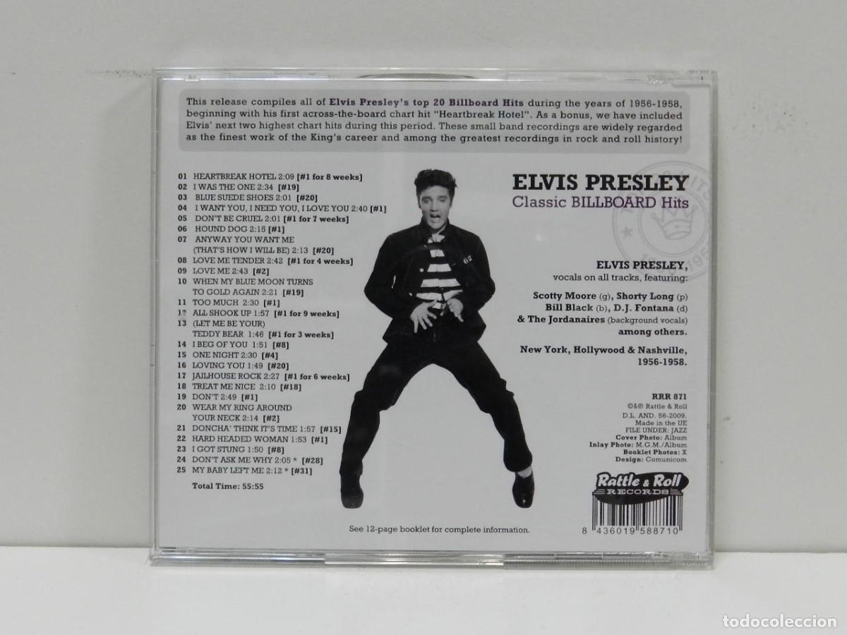 CDs de m&uacute;sica: DISCO CD. Elvis Presley &ndash; Classic Billboard Hits. COMPACT DISC. - Foto 2