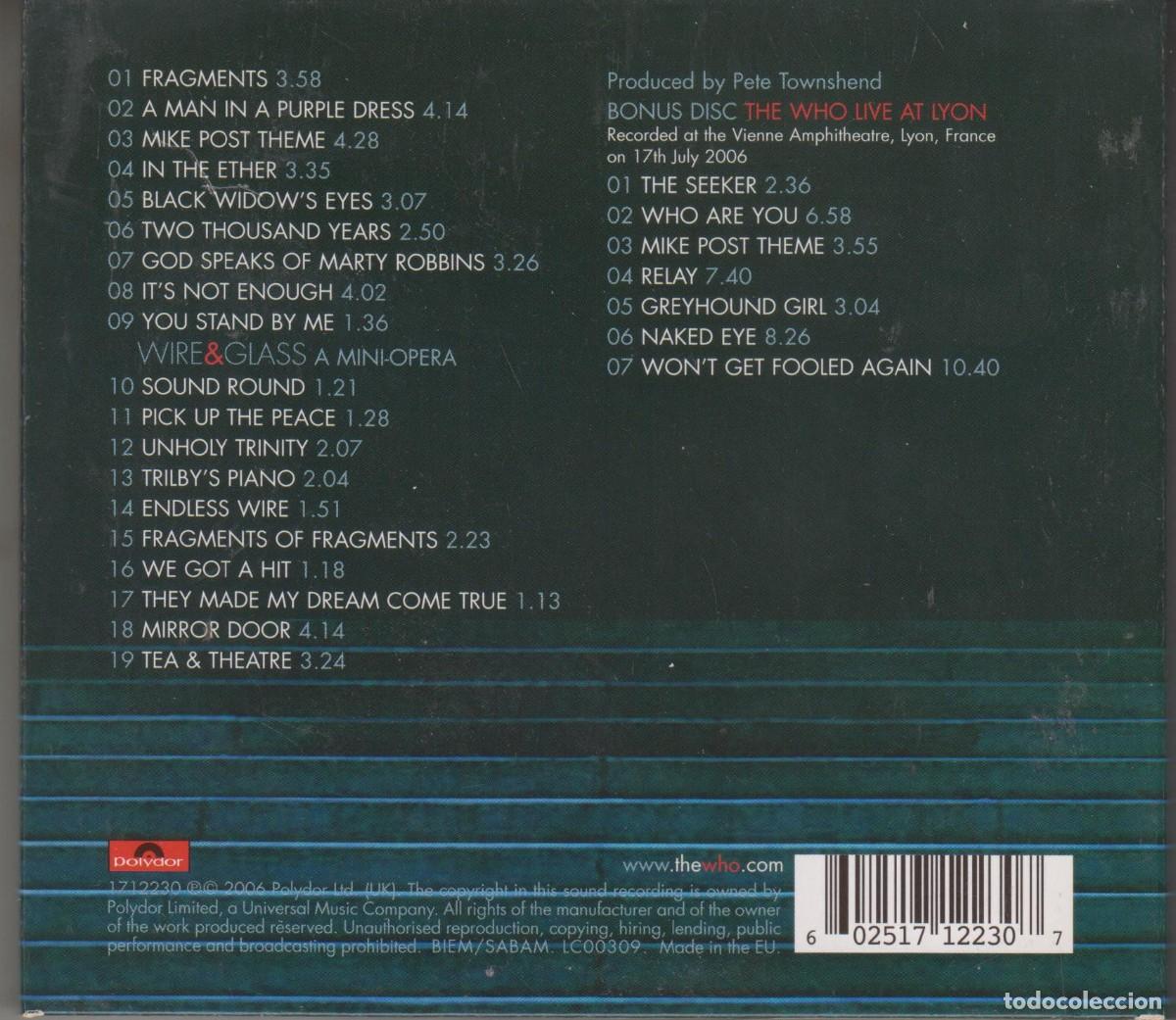 CDs de m&uacute;sica: The Who doble cd Endless wire Deluxe 2006 - Foto 2