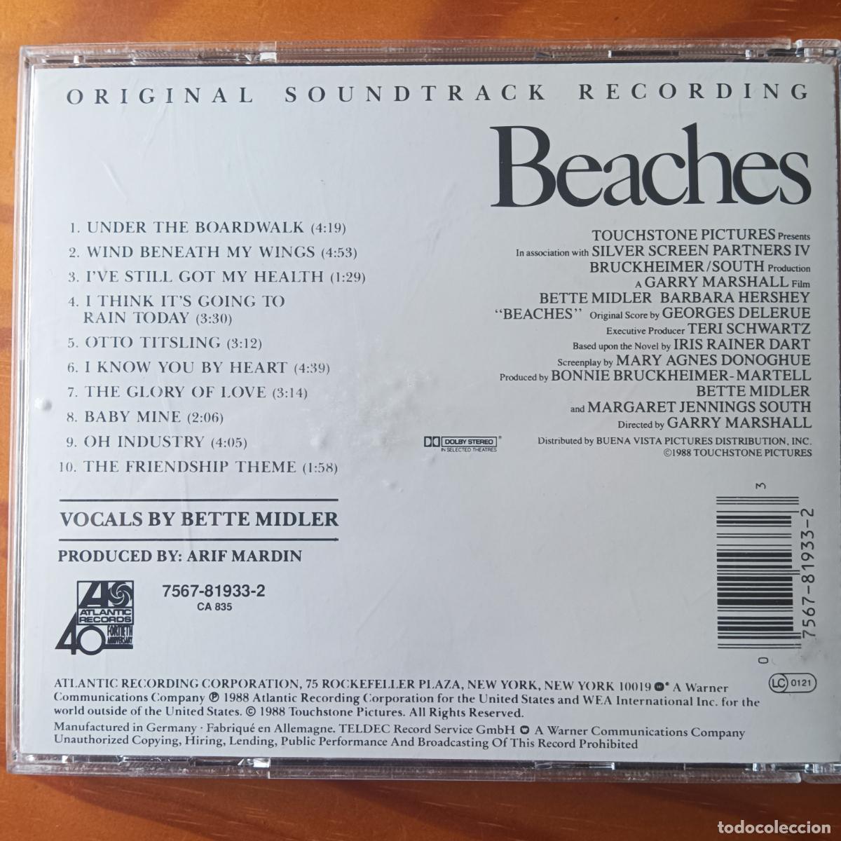 CDs de m&uacute;sica: BEACHES, CD BSO SOUNDTRACK, BETTE MIDLER. - Foto 2
