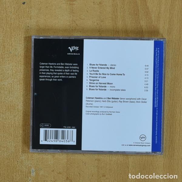CDs de m&uacute;sica: COLEMAN HAWKINS / BEN WEBSTER - ENCOUNTERS - CD - Foto 2