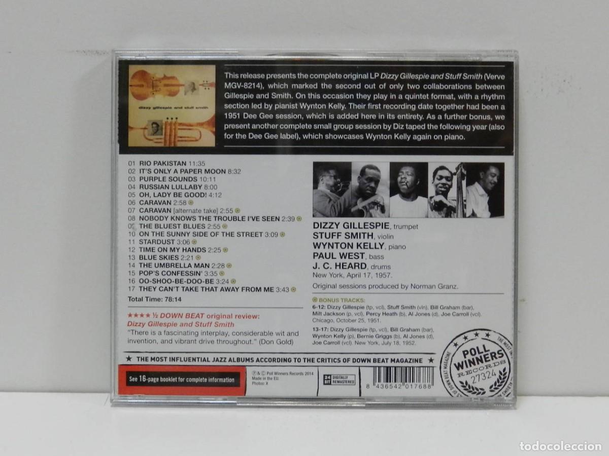 CDs de m&uacute;sica: DISCO CD. Dizzy Gillespie & Stuff Smith. COMPACT DISC. - Foto 2