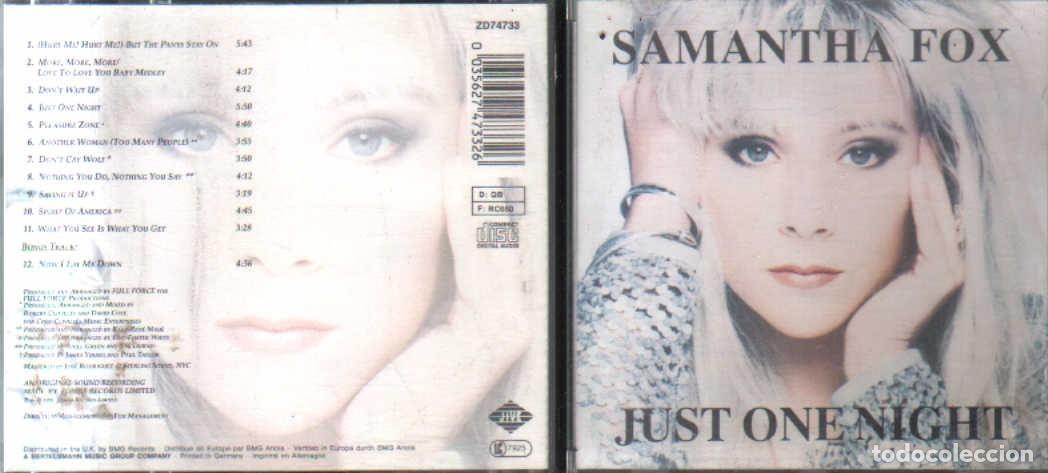 CDs de m&uacute;sica: JUST ONE NIGHT. SAMANTHA FOX. CD-SOLEXT-1360 - Foto 1
