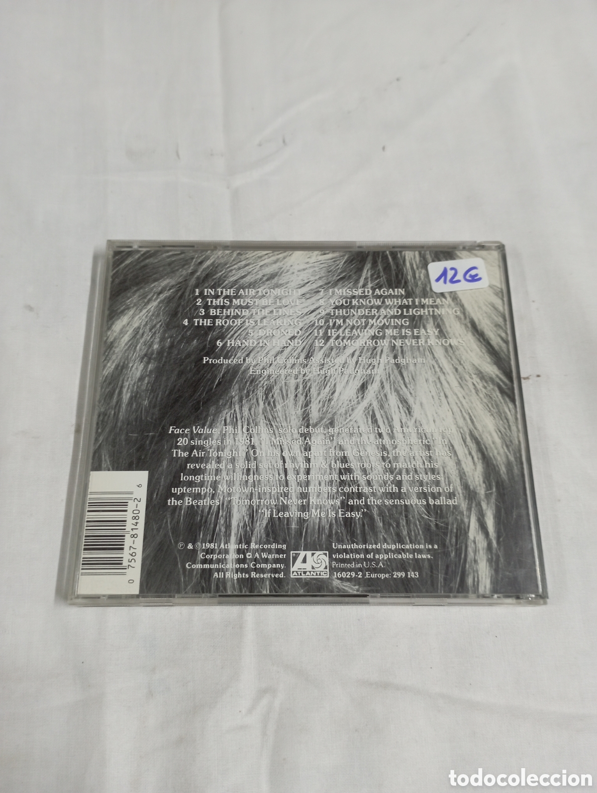 CDs de m&uacute;sica: Phil collins/ face value - Foto 2