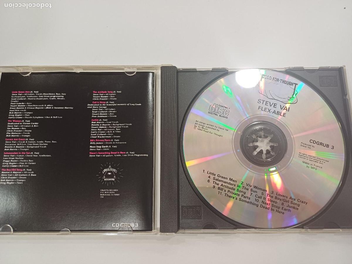 CDs de m&uacute;sica: STEVE VAIS FLEXABLE/CD METAL. - Foto 2