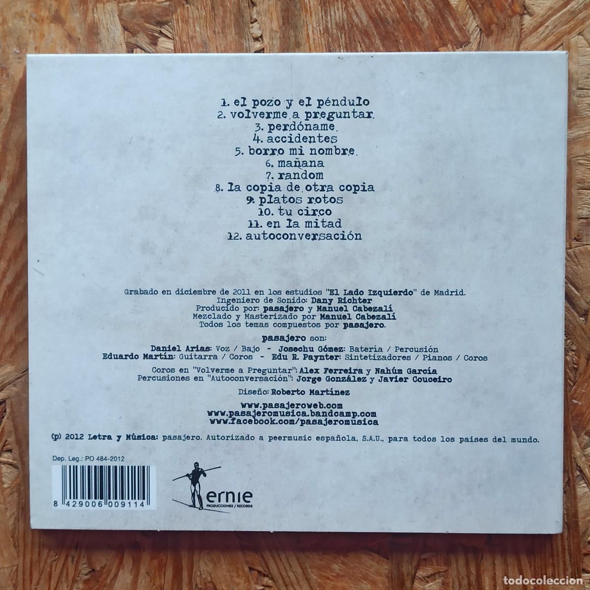 CDs de m&uacute;sica: CD Pasajero &ndash; Radiograf&iacute;as - Foto 2
