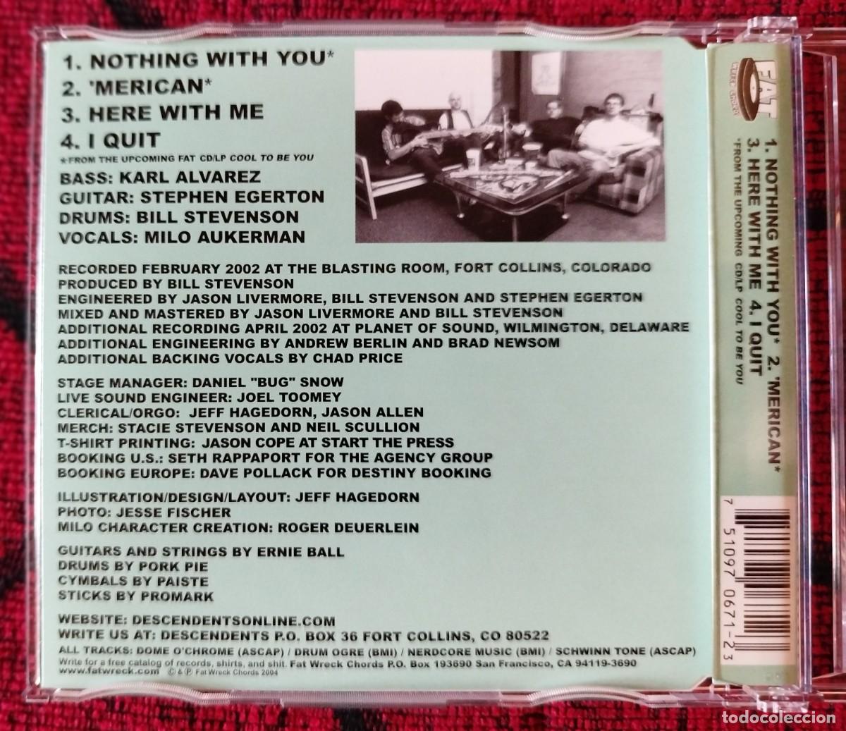 CDs de m&uacute;sica: DESCENDENTS ** Merican ** 2004 US EP CD - Foto 2
