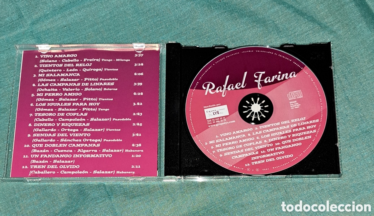 CDs de m&uacute;sica: CD RAFAEL FARINA, VERSIONES ORIGINALES - Foto 2