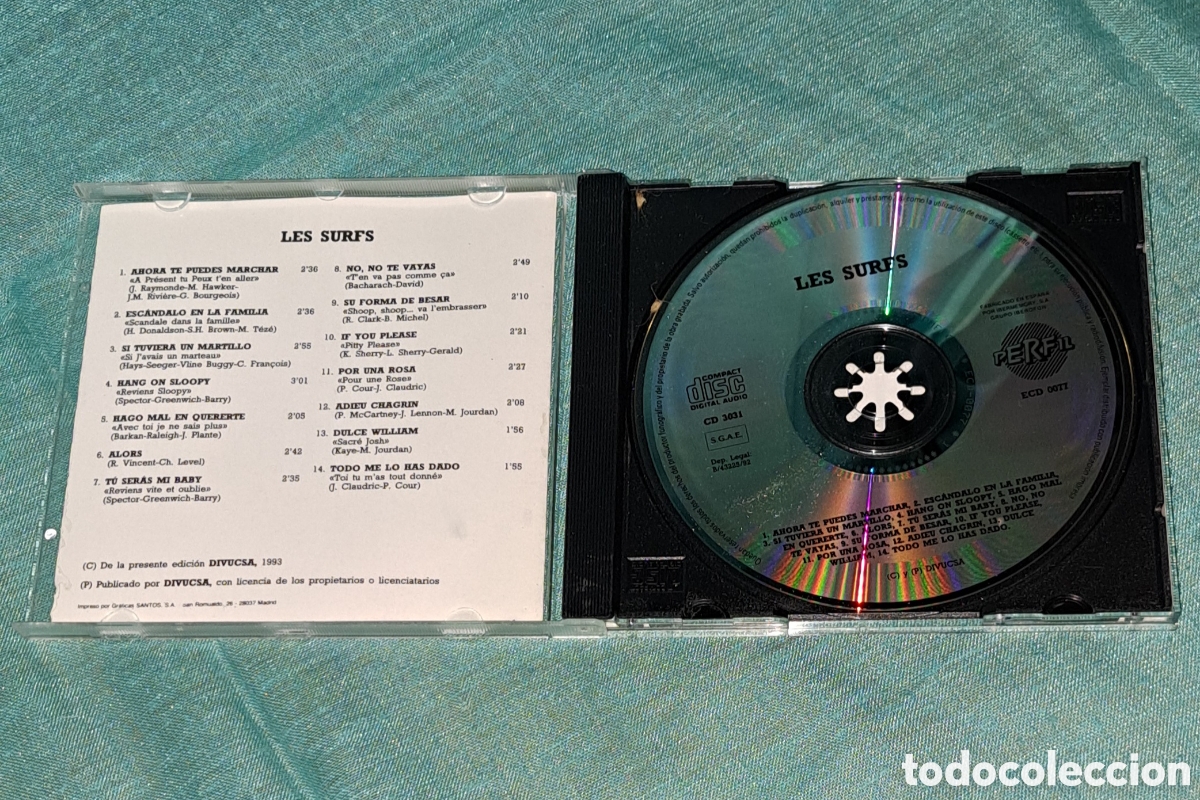 CDs de m&uacute;sica: CD LES SURFS, DIVUCSA 1993 - Foto 2