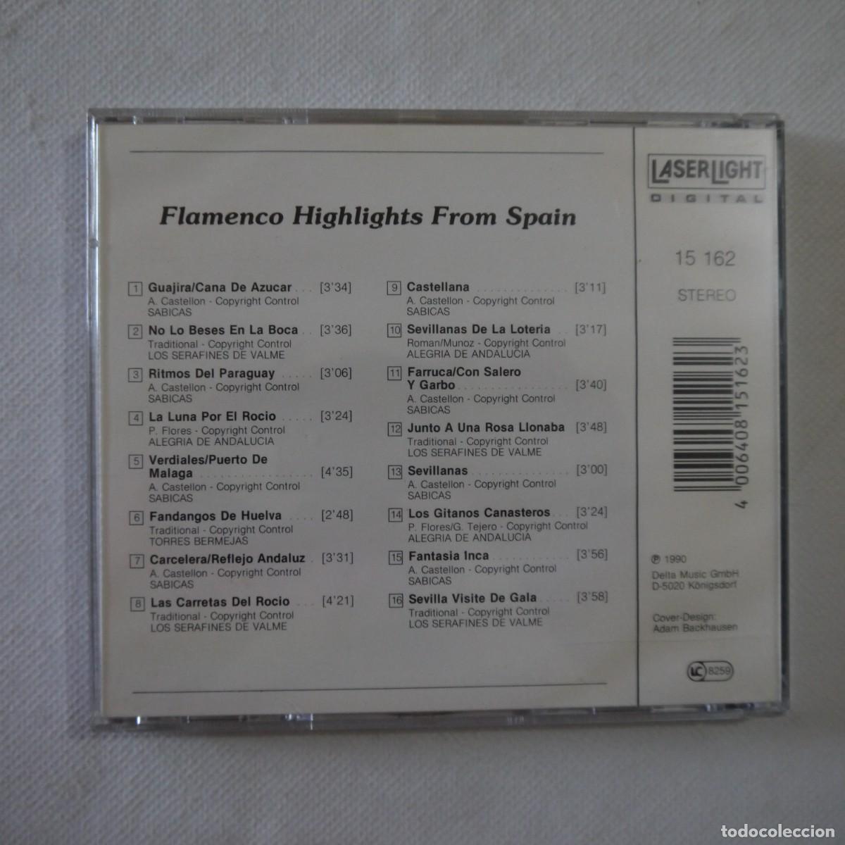 CDs de m&uacute;sica: FLAMENCO HIGHLIGHTS FROM SPAIN - CD 1990 - Foto 3