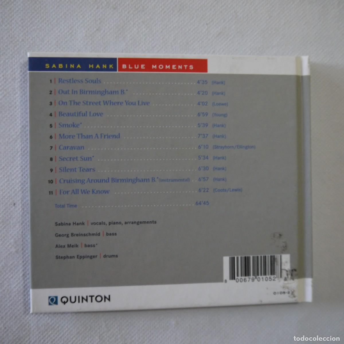 CDs de m&uacute;sica: SABINA HANK - BLUE MOMENTS - LIBRO-CD - Foto 5