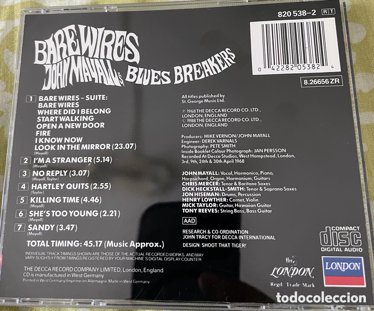 CDs de m&uacute;sica: John Mayall Bare Wires CD como nuevo - Foto 2