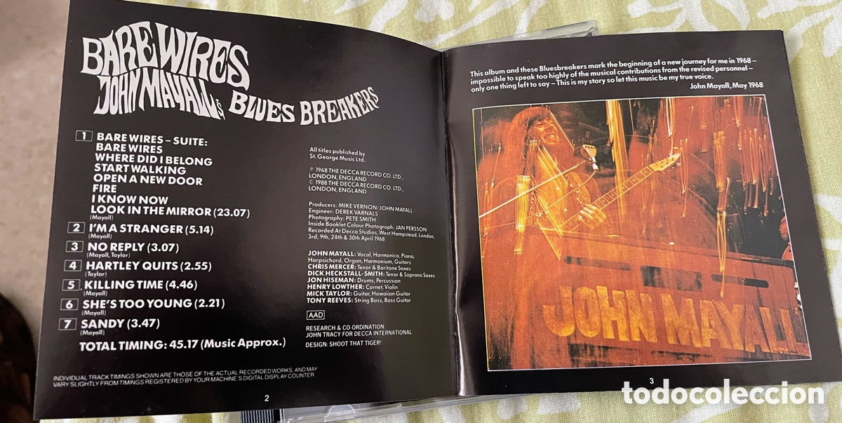 CDs de m&uacute;sica: John Mayall Bare Wires CD como nuevo - Foto 3