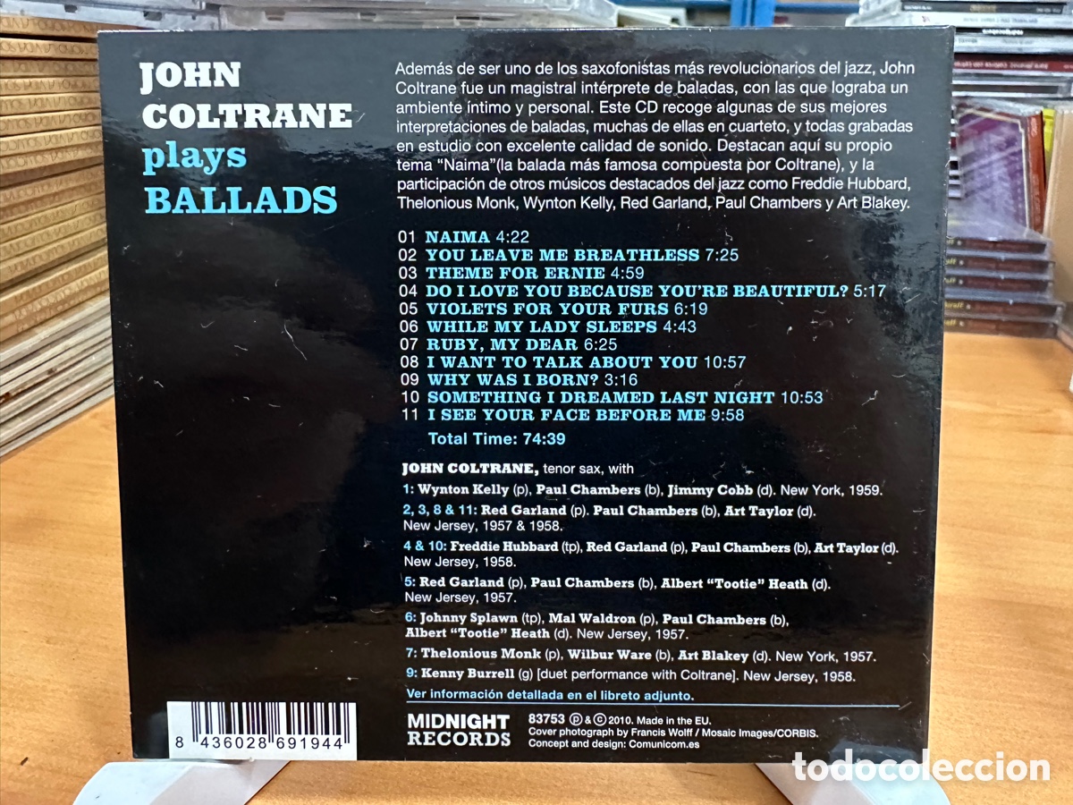 CDs de m&uacute;sica: John Coltrane - Plays Ballads (CD, Comp) - Foto 2