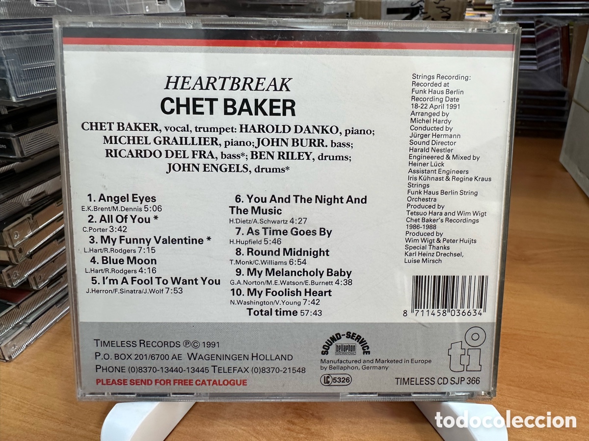 CDs de m&uacute;sica: Chet Baker With Strings - Heartbreak (CD) - Foto 2
