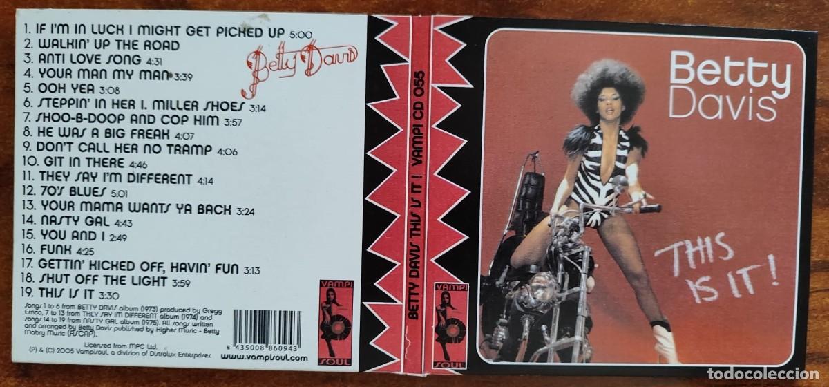 CDs de m&uacute;sica: BETTY DAVIS - This is it! - CD DIGIPACK - Foto 2