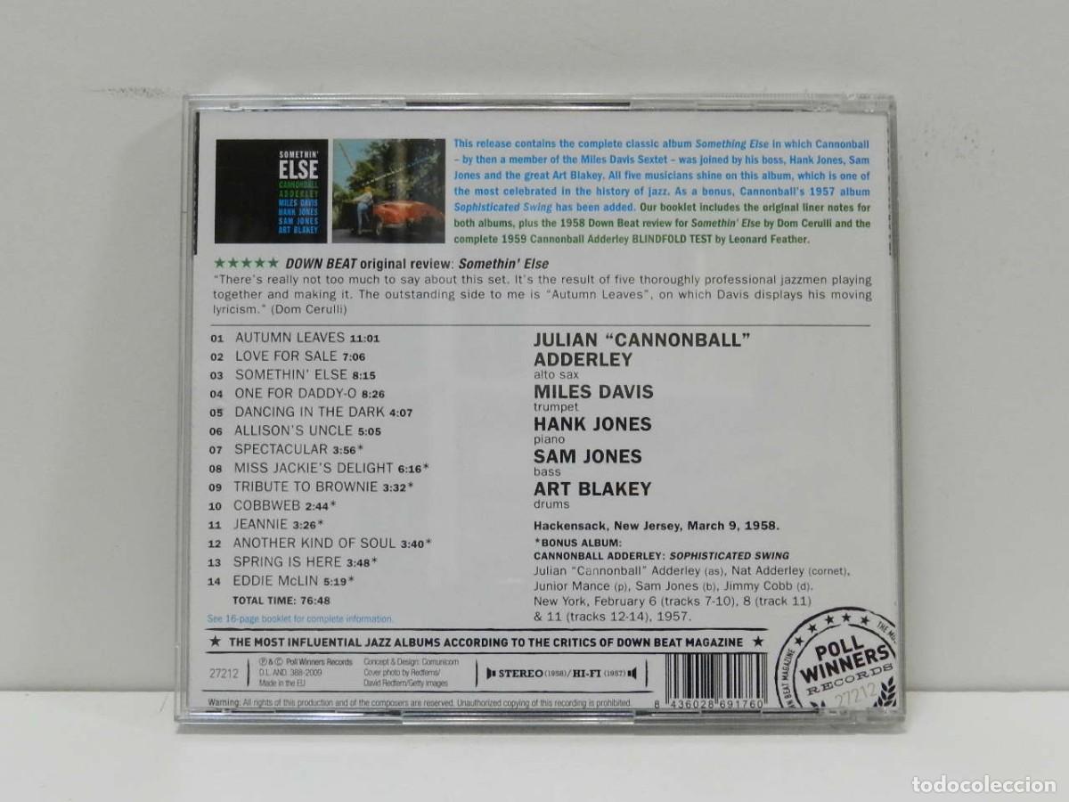 CDs de m&uacute;sica: DISCO CD. Cannonball Adderley &ndash; Somethin Else. COMPACT DISC. - Foto 2