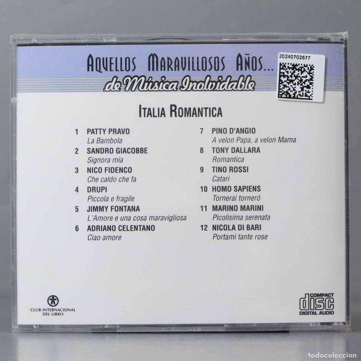 CDs de m&uacute;sica: CD. ITALIA ROMANTICA. PRECINTADO - Foto 2