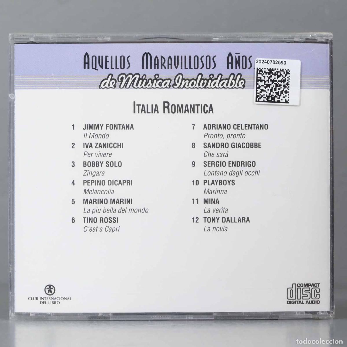 CDs de m&uacute;sica: CD. ITALIA ROMANTICA. PRECINTADO - Foto 2
