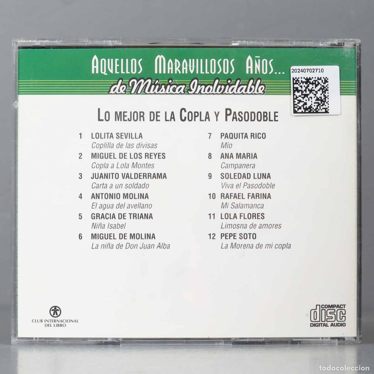 CDs de m&uacute;sica: CD. Lo MEJOR DE LA COPLA Y PASODOBLE - Foto 2