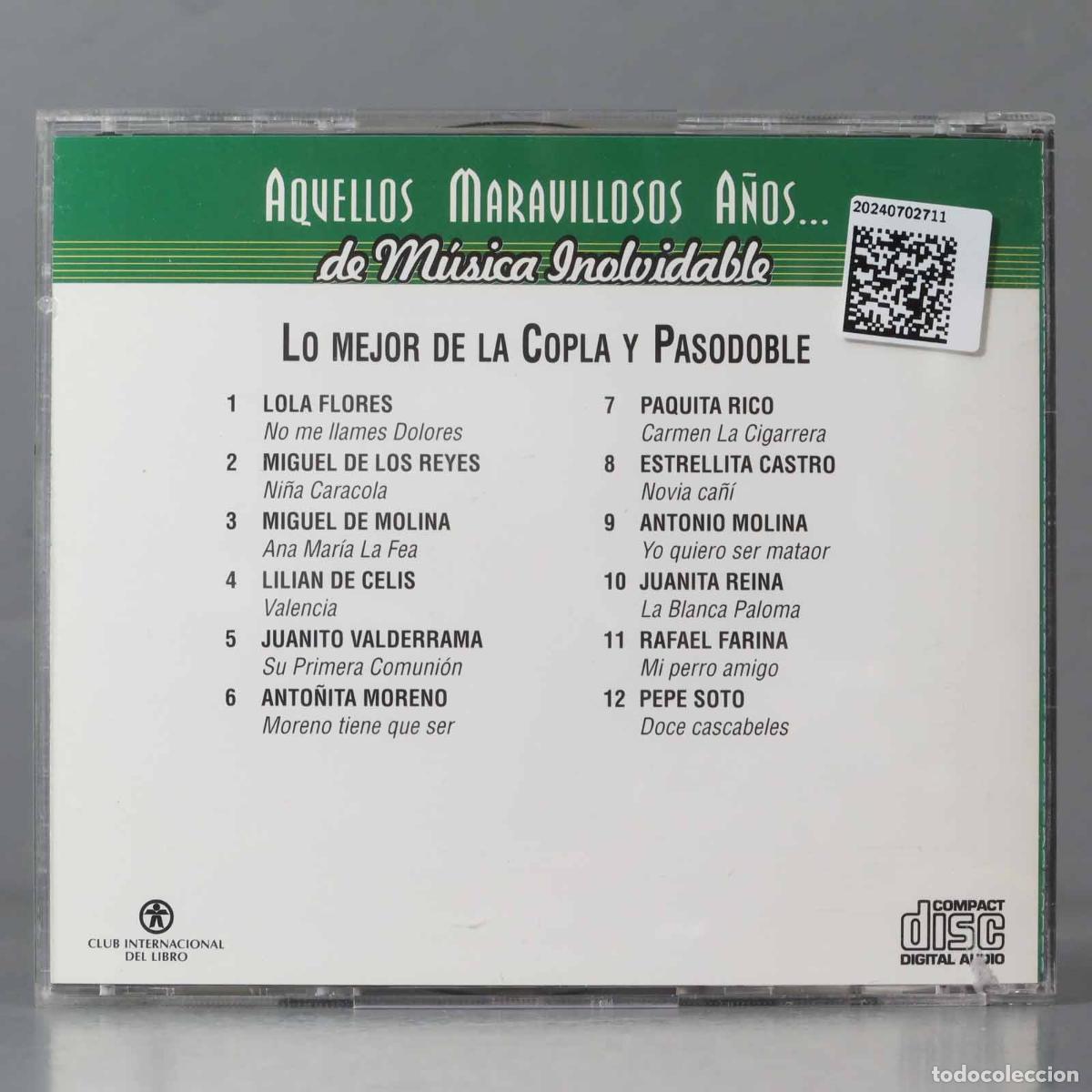 CDs de m&uacute;sica: CD. Lo MEJOR DE LA COPLA Y PASODOBLE - Foto 2