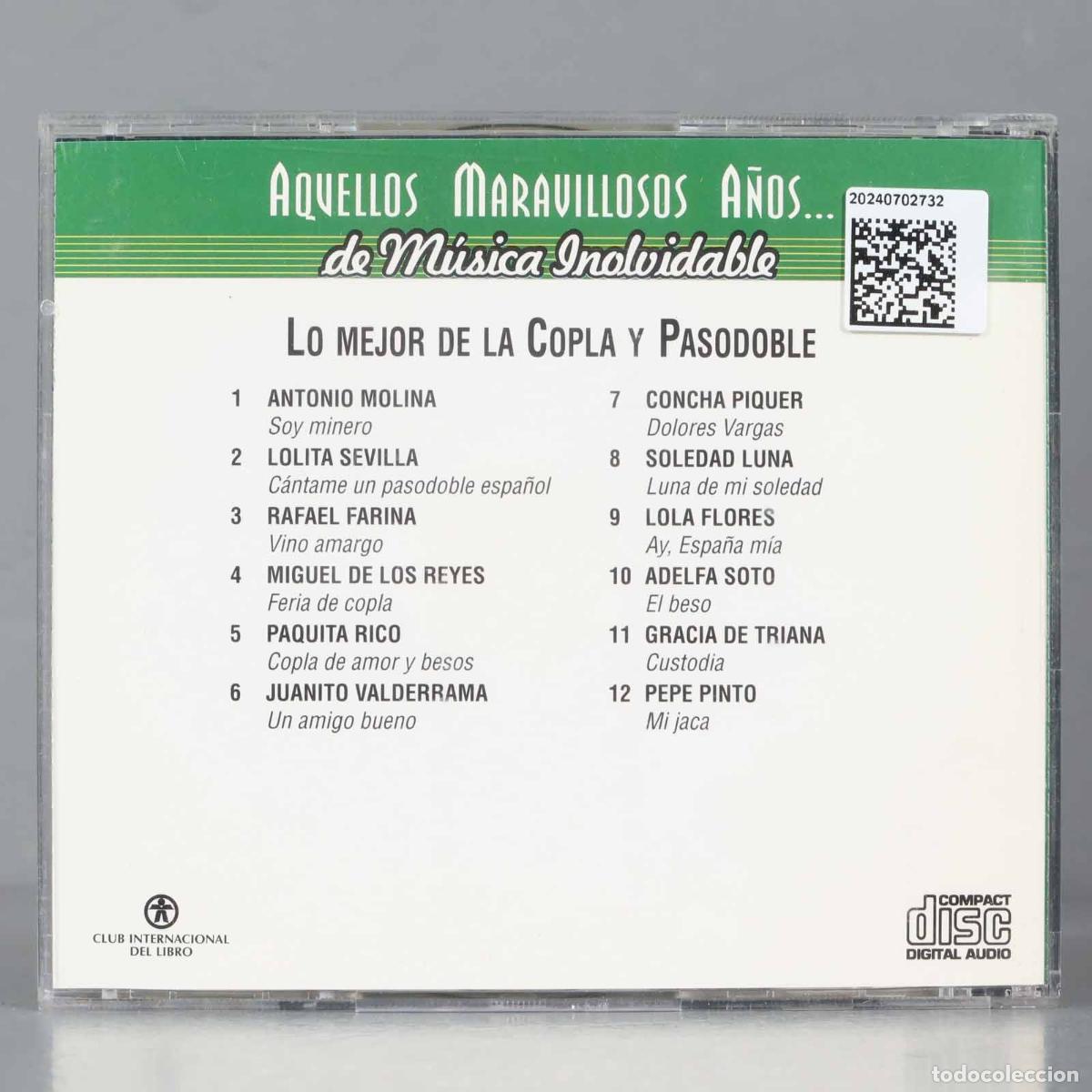 CDs de m&uacute;sica: CD. Lo MEJOR DE LA COPLA Y PASODOBLE - Foto 2