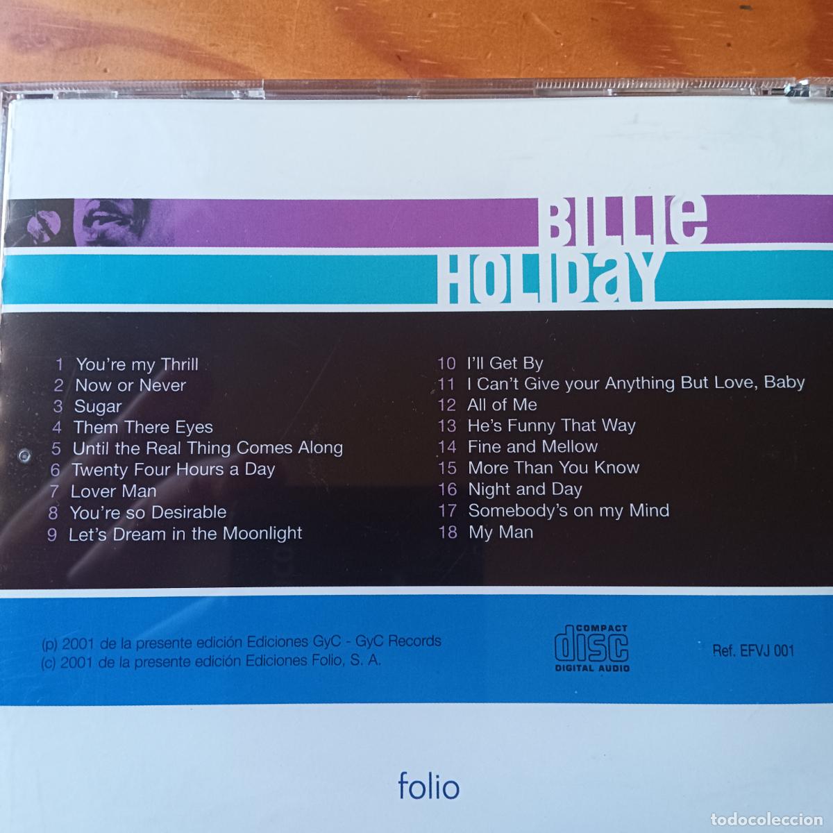 CDs de m&uacute;sica: BILLIE HOLIDAY. CD VOCAL JAZZ FOLIO - Foto 2