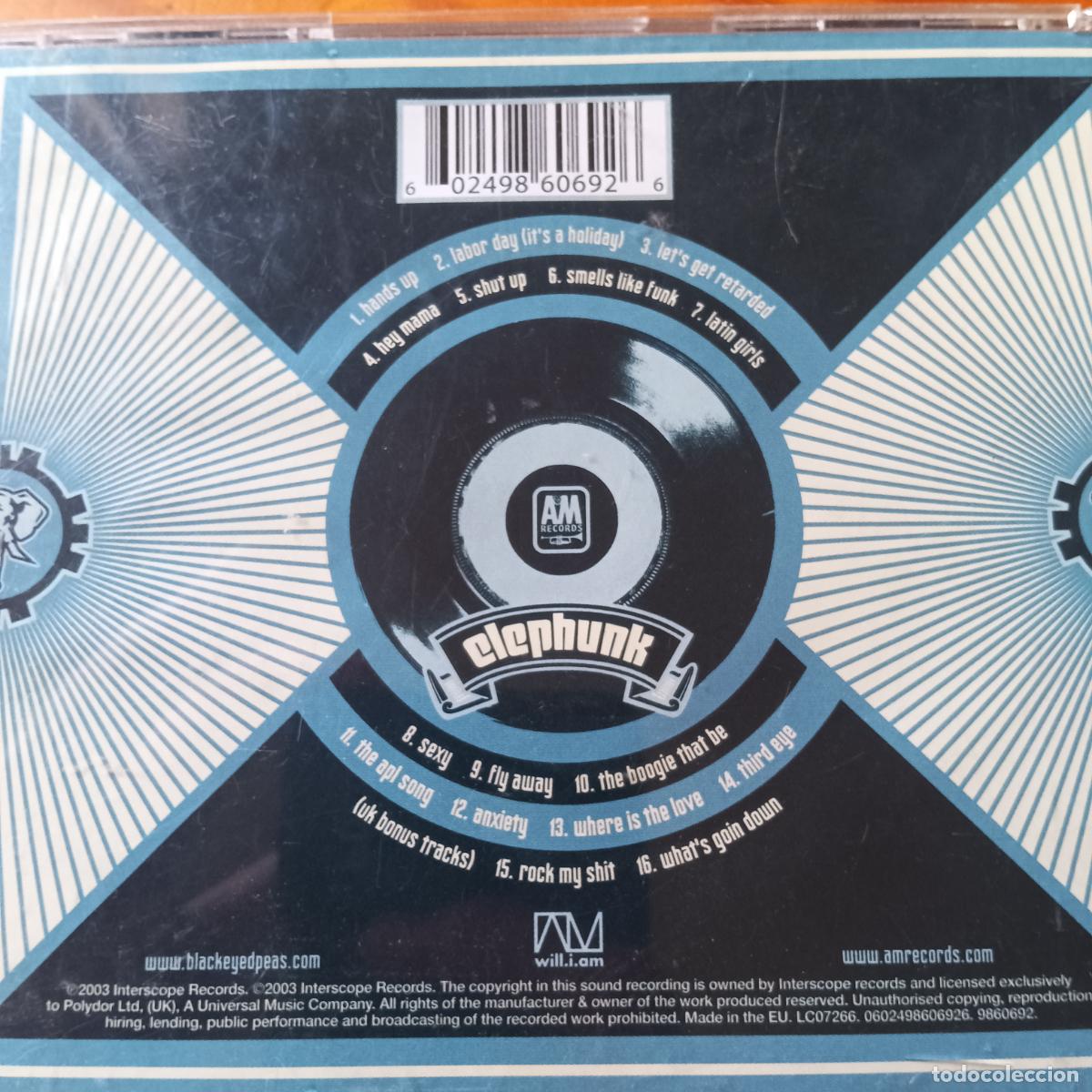CDs de m&uacute;sica: THE BLACK EYED PEAS, ELEPHUNK. CD - Foto 2