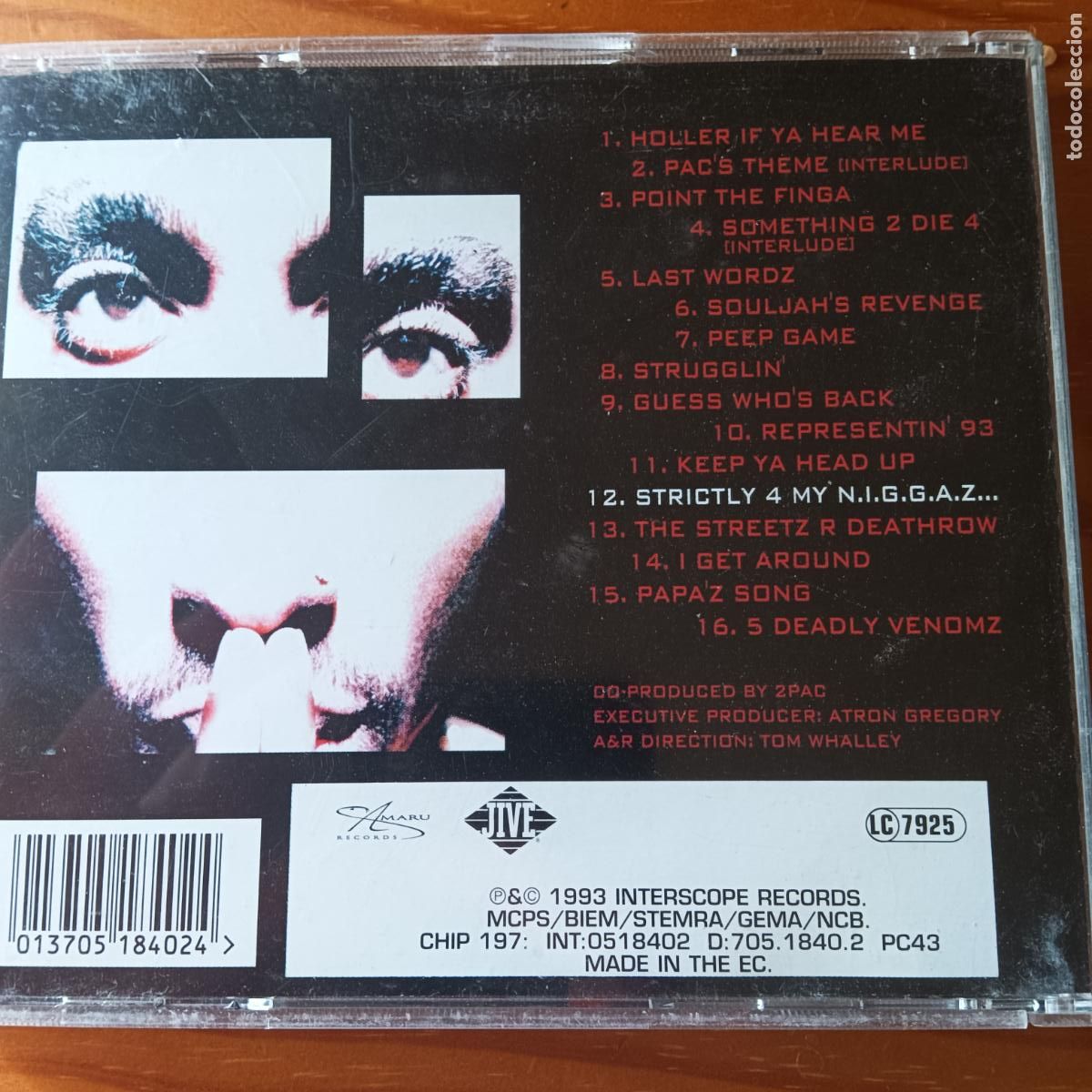 CDs de m&uacute;sica: 2PAC TUPAC, STRICTLY 4 MY NIGGAZ. CD - Foto 2