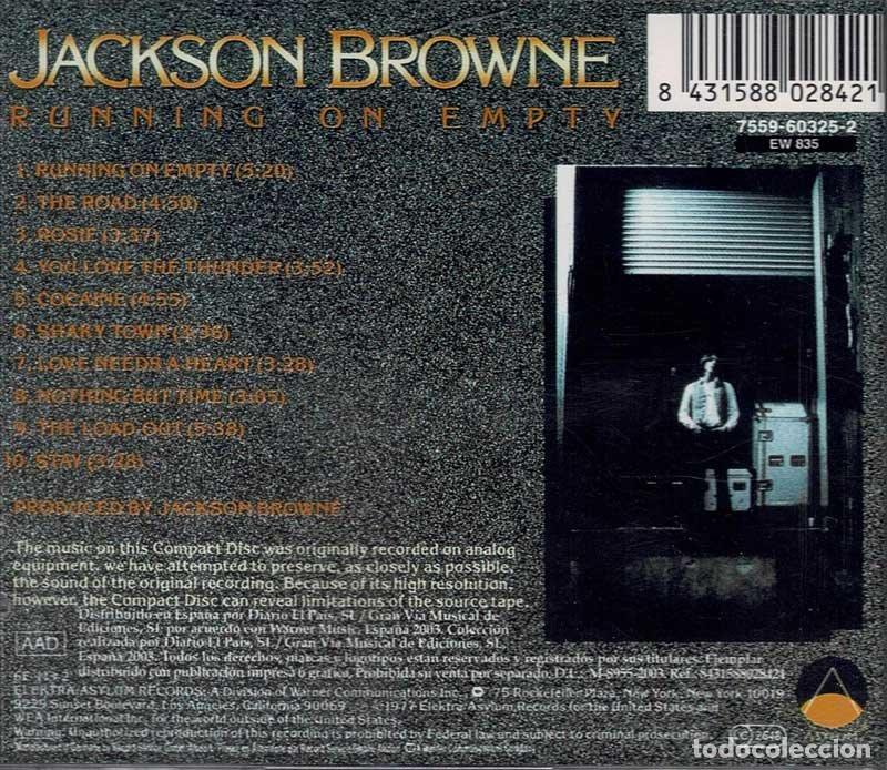 CDs de m&uacute;sica: Jackson Browne - Running On Empty. CD - Foto 2