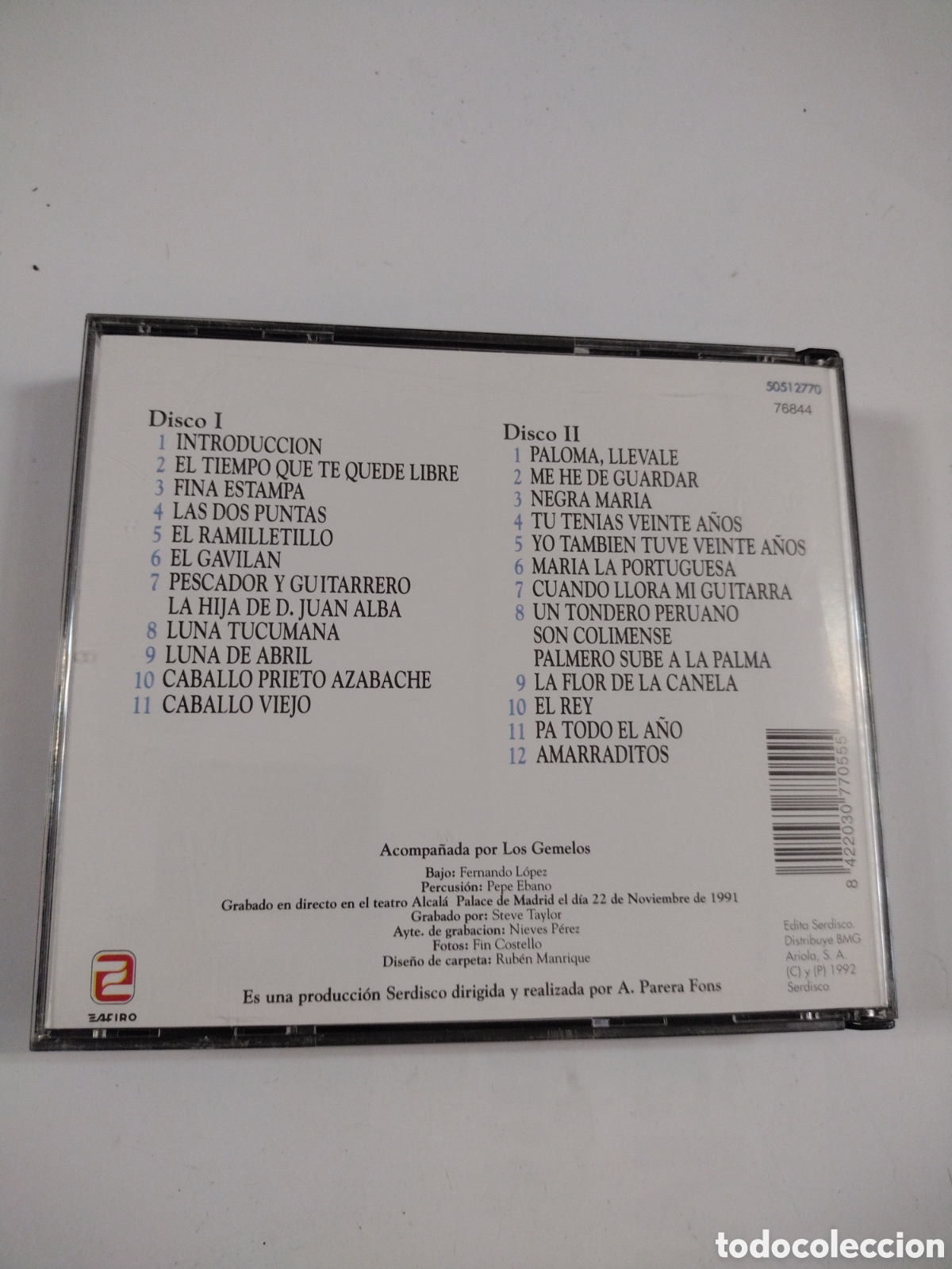 CDs de m&uacute;sica: MARIA DOLORES PRADERA. EN DIRECTO CD - Foto 2