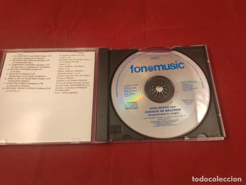 CDs de m&uacute;sica: CD Jos&eacute; Merc&eacute; - Desnudando el Alma (1994) - Foto 3