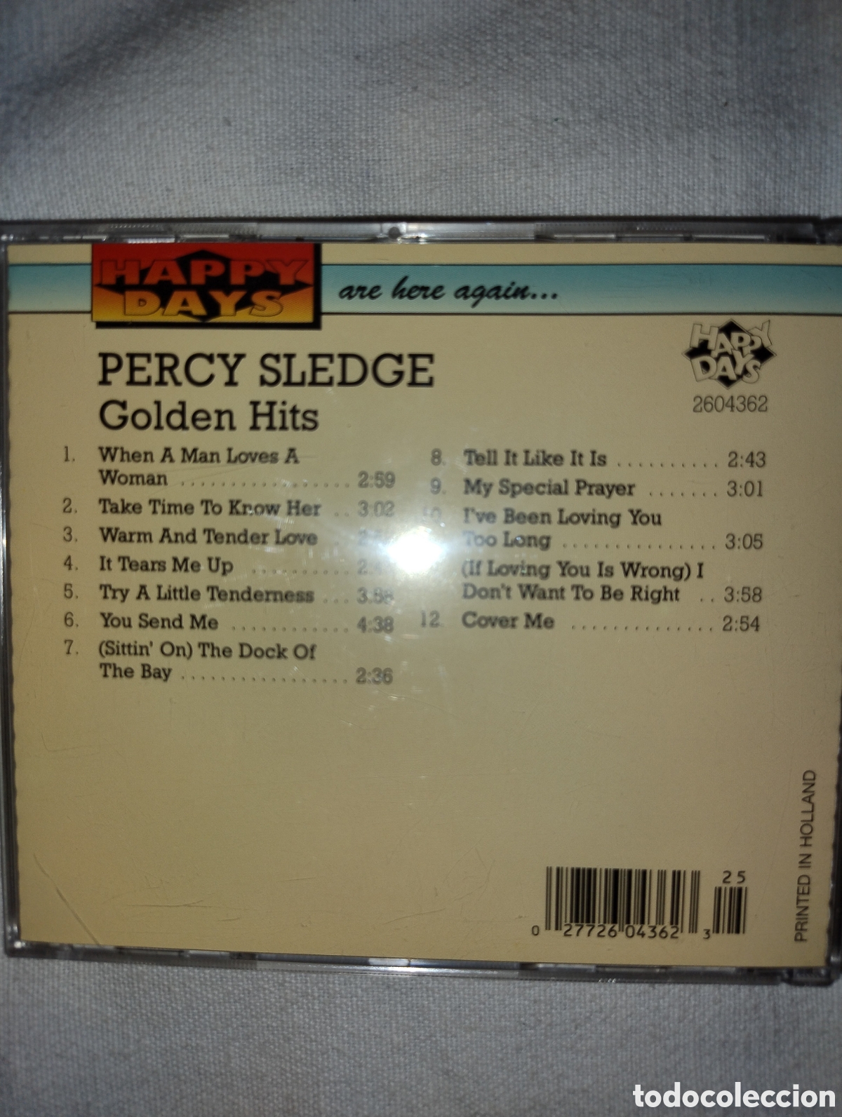 CDs de m&uacute;sica: Percy Sledge golden hits cd - Foto 2