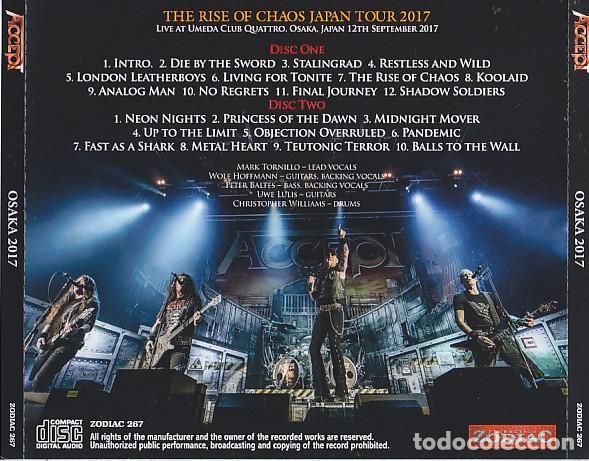 CDs de m&uacute;sica: 2 Cds ACCEPT - Live in Osaka 2017 - Foto 2
