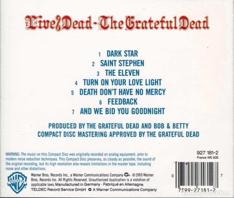 CDs de m&uacute;sica: The Grateful Dead - Live/Dead. CD - Foto 2