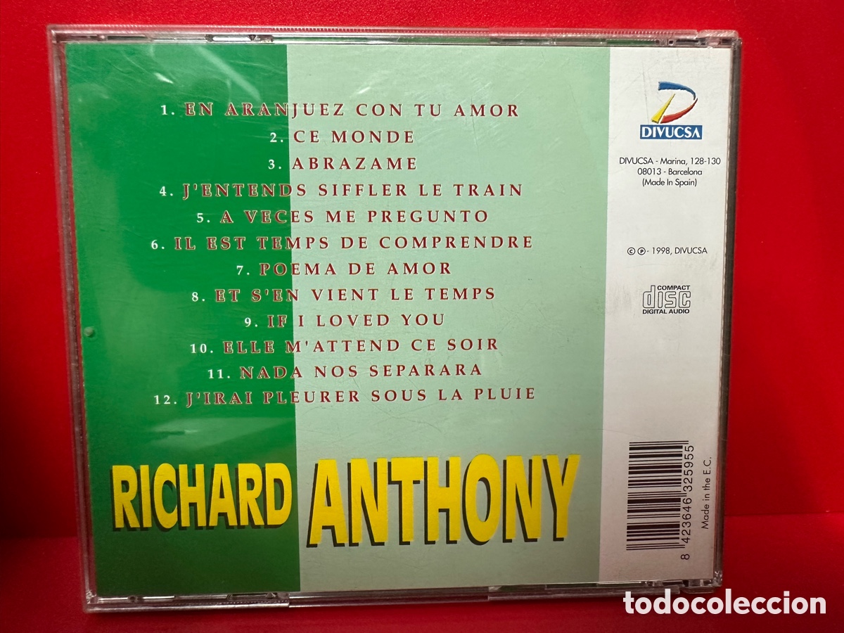 CDs de m&uacute;sica: Ricardo Anthony - Grandes Exitos de Richard Anthony (CD, Comp) - Foto 2